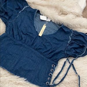 NTW Esley Distressed denim shirt